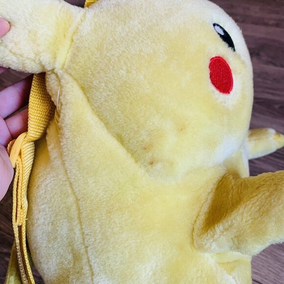Vintage 1999 Pokemon Pikachu Backpack Fat 12" Plush by Nintendo RARE - Picture 7 of 13
